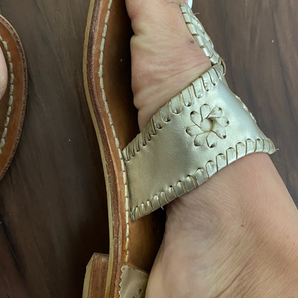 JACK ROGERS PLATINUM SANDALS - Picture 2 of 3